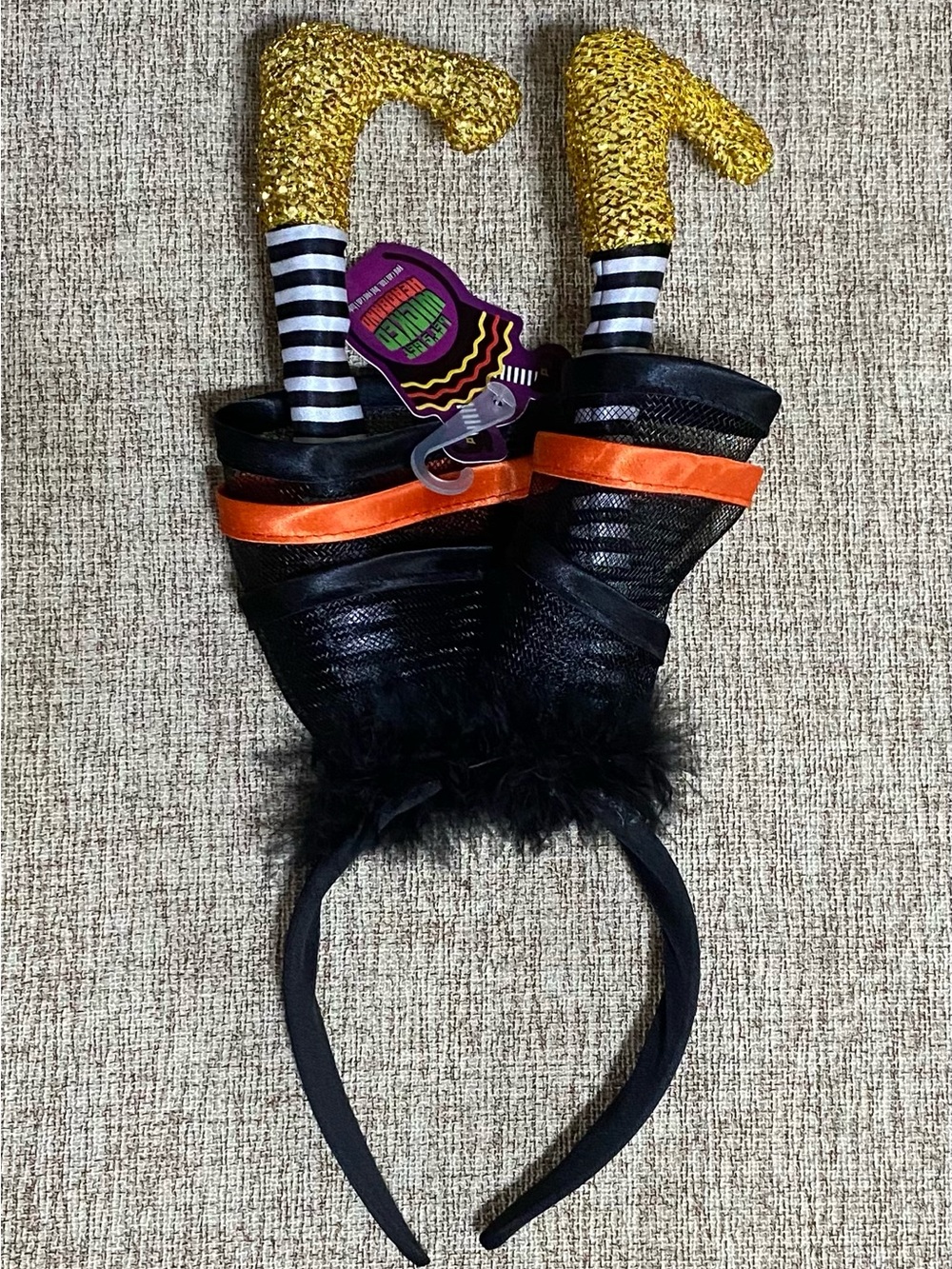 Wicked witch upside down feet headband